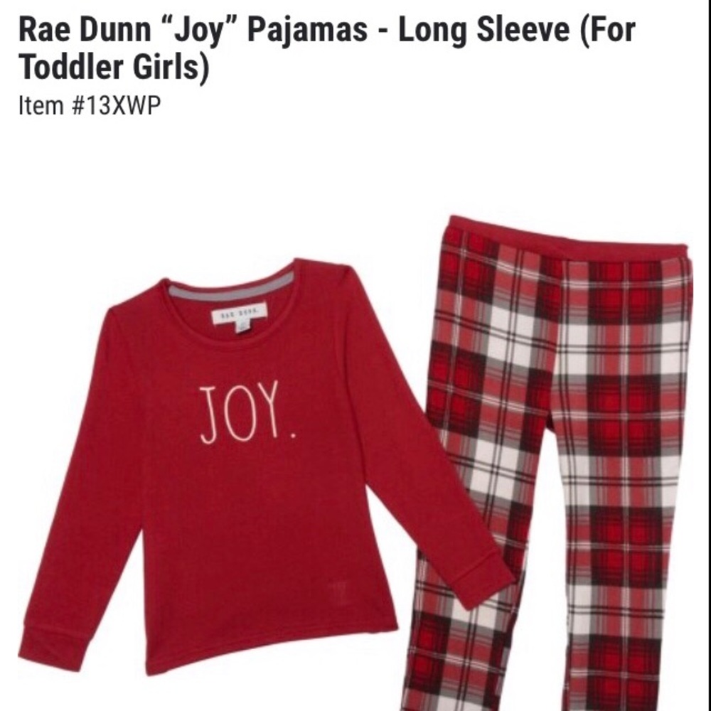 🌟NWT🌟 Rae Dunn “Joy” Pajamas - Long Sleeve (For Toddler Girls) 4T❣️